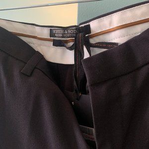 Scotch & Soda tailored pants with yellow snakeskin stripe